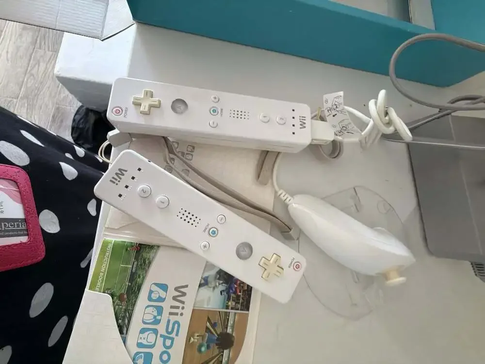 Nintendo Wii White Console Bundle with Wii Sports, Controllers, and Cables